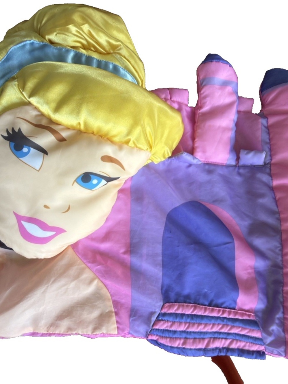 Disney Princess 3D Snugglers Cinderella Pillow Cover Case Castle Insert kids